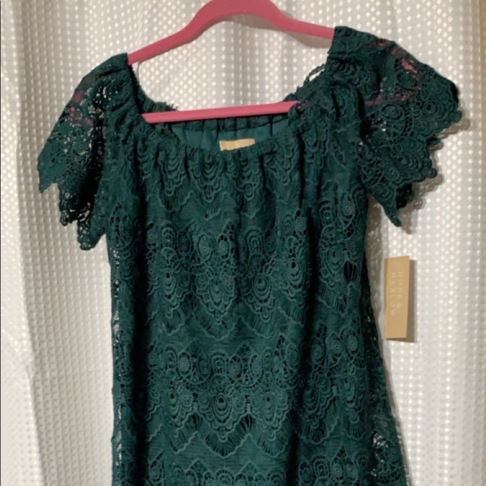 dark green lace dress never worn